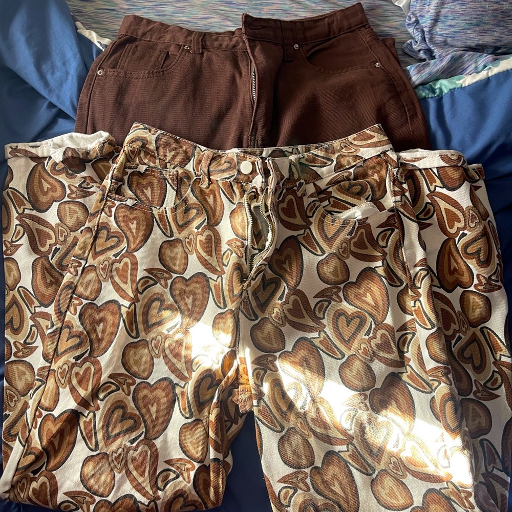 I have two pairs of shein M jeans. too big on me only worn once!